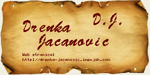 Drenka Jacanović vizit kartica